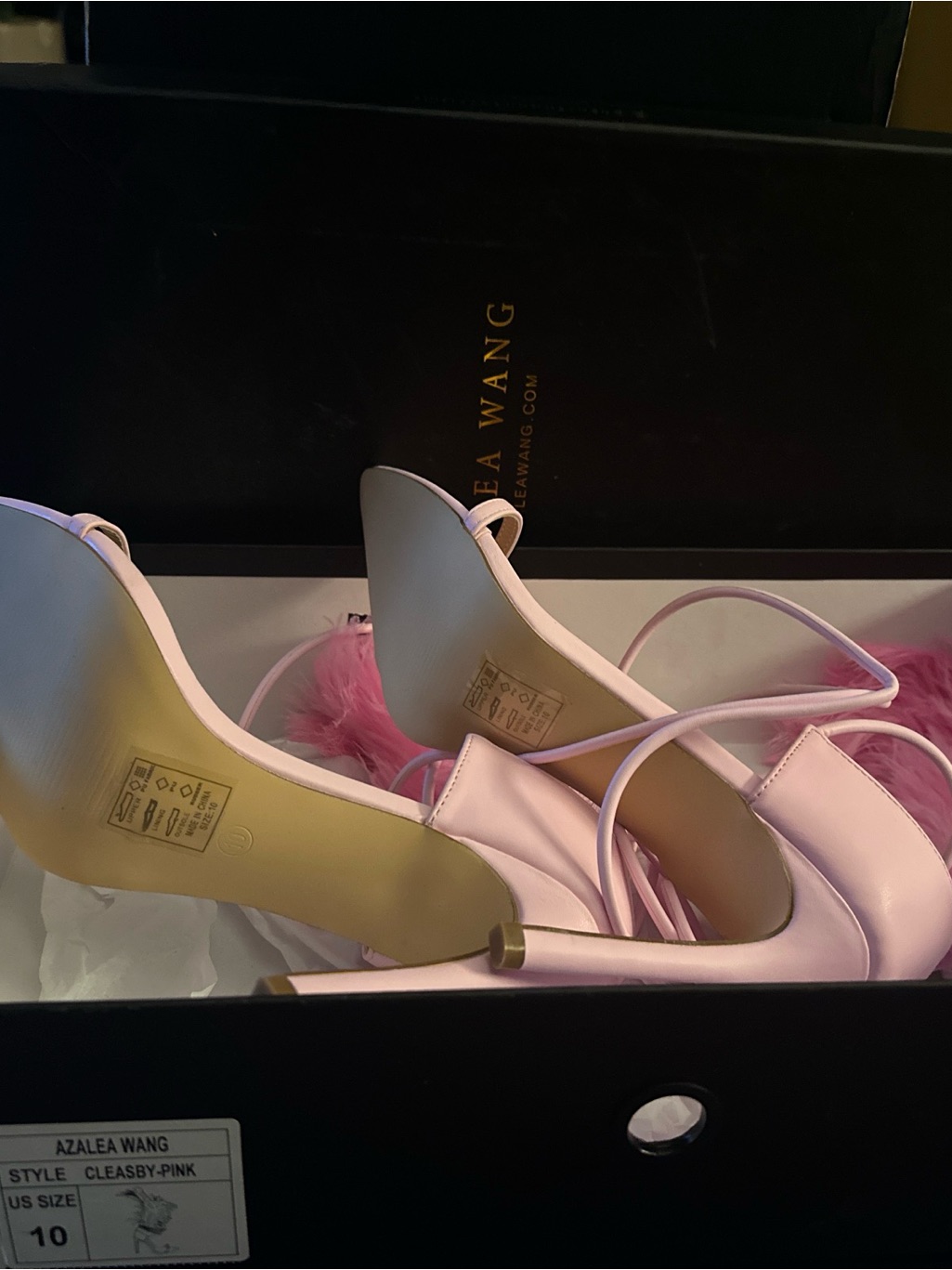 Nwt Azalea Barbiecore Feather Heels Pink Statement Stilettos — image 4 of 5